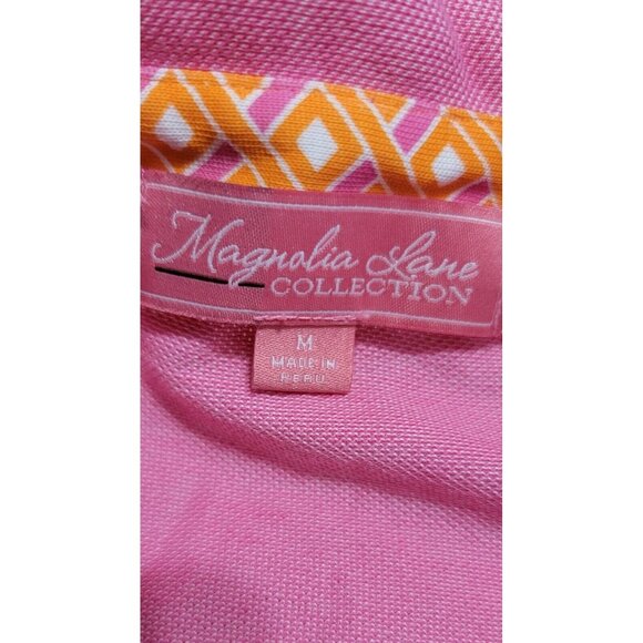 Magnolia Lane Collection Womens Pink Polo Shirt Short Sleeve Collared Size‎ M - Picture 6 of 10